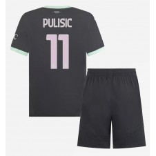 AC Milan Christian Pulisic #11 Tredjedraktsett Barn 2024-25 Kortermet (+ korte bukser)